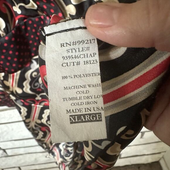 MOA MOA Vintage 90's Y2k Tie Back Babydoll Top Womens Large Paisley Polka Dot - Picture 7 of 7